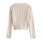 simple solid color sweater knitted cardigan     S4767