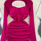 Hot girl's sexy design, long-sleeved dress       S3897