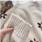 embroidered round neck sweater for women        S4825
