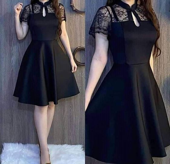 Black Short Party Dress Prom Dress       S3676