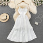 Simple V-neck Long Dresses, A-line Spaghetti Straps Party Dresses    S4412