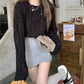 knitted long-sleeved top     S4722
