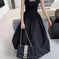 Black sleeveless dress for women black skirt      S3459