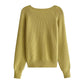 fashionable round neck knitted sweater     S4720