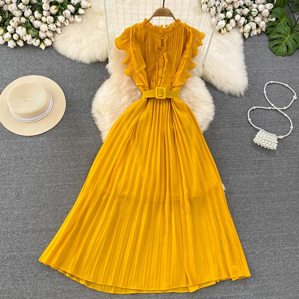 A-line Chiffon Long Fashion Dress        S4407