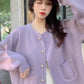 Plus size cardigan jacket knitted top women's autumn and winter new loose sweater      S3388