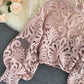 Stylish Hollow Lace Top Puff Sleeve Top     S4386