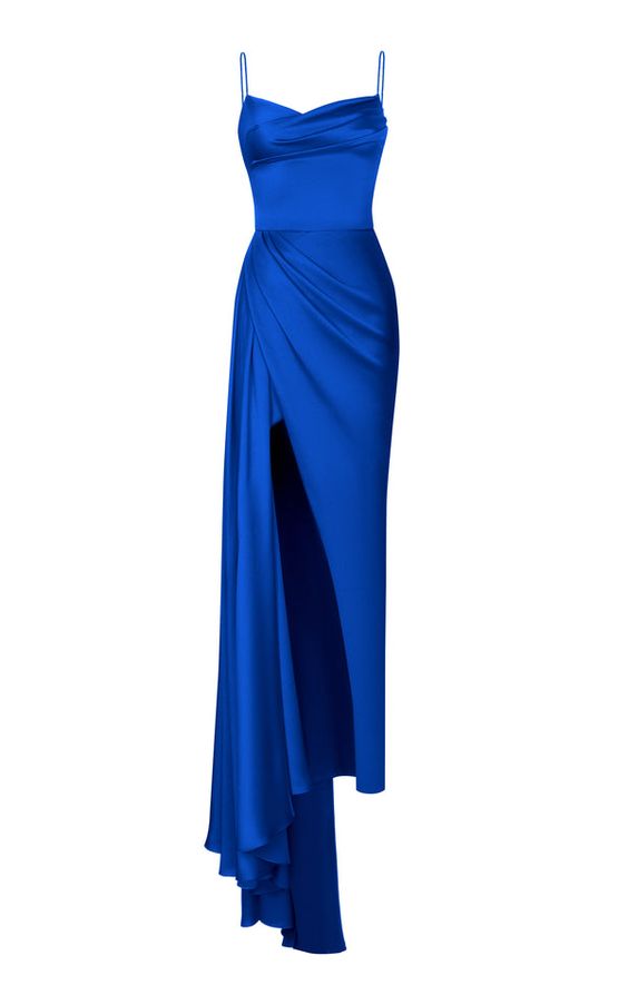 Royal Blue Straps Long Prom Dress      S2929