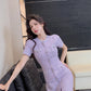 purple skirt dress short skirt women's new clothing     S3460