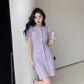purple skirt dress short skirt women's new clothing     S3460