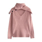 soft sweater and scarf two-piece set    S4741