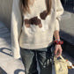 round neck long-sleeved sweater     S4751