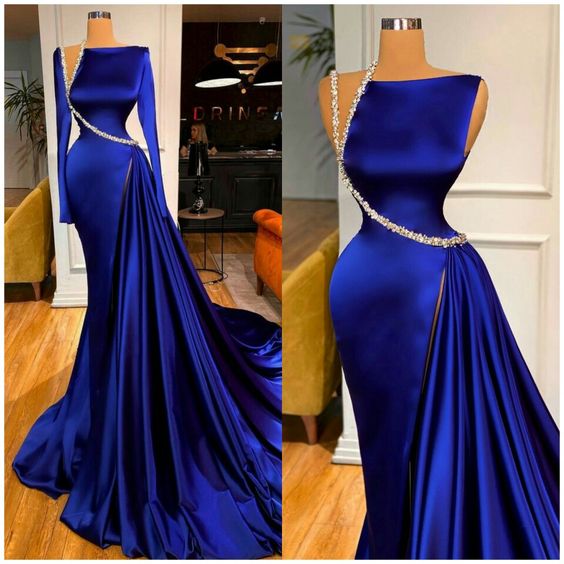 Royal Blue Evening Dresses Princess Dress Elegant Dresses For Women    S3577