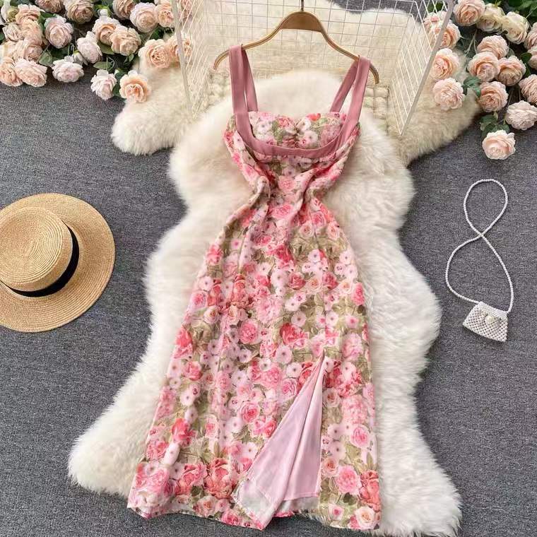 A-line Dress chic Sweet Dress    S4437