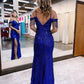 Spaghetti Straps Sequins Long Prom Dresses, Newest 2023 Evening Party Dresses, Mermaid Prom Dresses        S3733