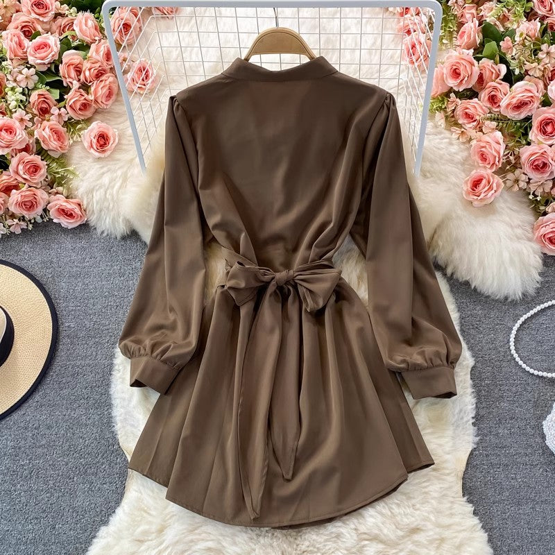 new design long-sleeved dress for women     S4188