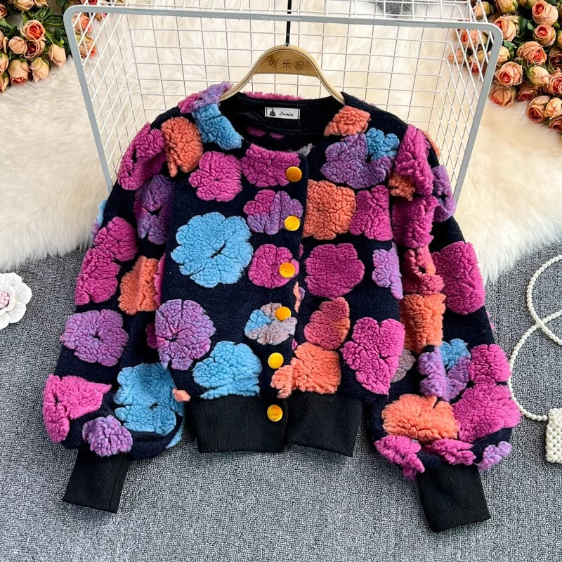 new fashion flower cardigan jacket for women     S3958