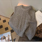 sweater vest for women new retro knitted vest outer wear      S5032