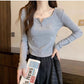 Designed square neck for women top     S3419