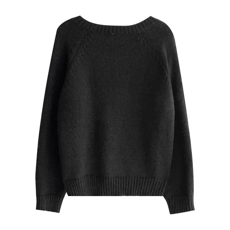 round neck long-sleeved sweater     S4751