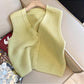 Solid color retro V-neck sleeveless knitted vest for women sleeveless top     S5022