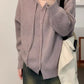 simple solid color long-sleeved knitted cardigan jacket      S4675