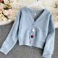 Cute V Neck Tops Crop Top    S4379