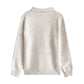 Cartoon jacquard soft casual round neck sweater     S4721
