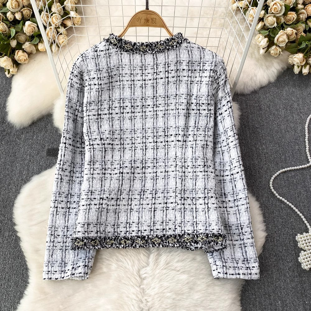 round neck short coat women's casual jacket top       S4167