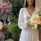 White Evening Dress Chiffon Long Prom Dress         S3176