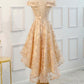 Charming Champagne High Low Fashionable Party Dress, Cute Short Party Dress, Homecoming Dress           S3012
