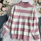 Simple Stripe Long Sleeve Sweater       S4381