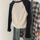 Retro Short Irregular Long Sleeve T-shirt Women's  Top     S3423