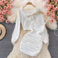 Embroidered two-piece suit, sexy dress     S4029