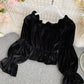 Long Sleeve Velvet Tops     S4390