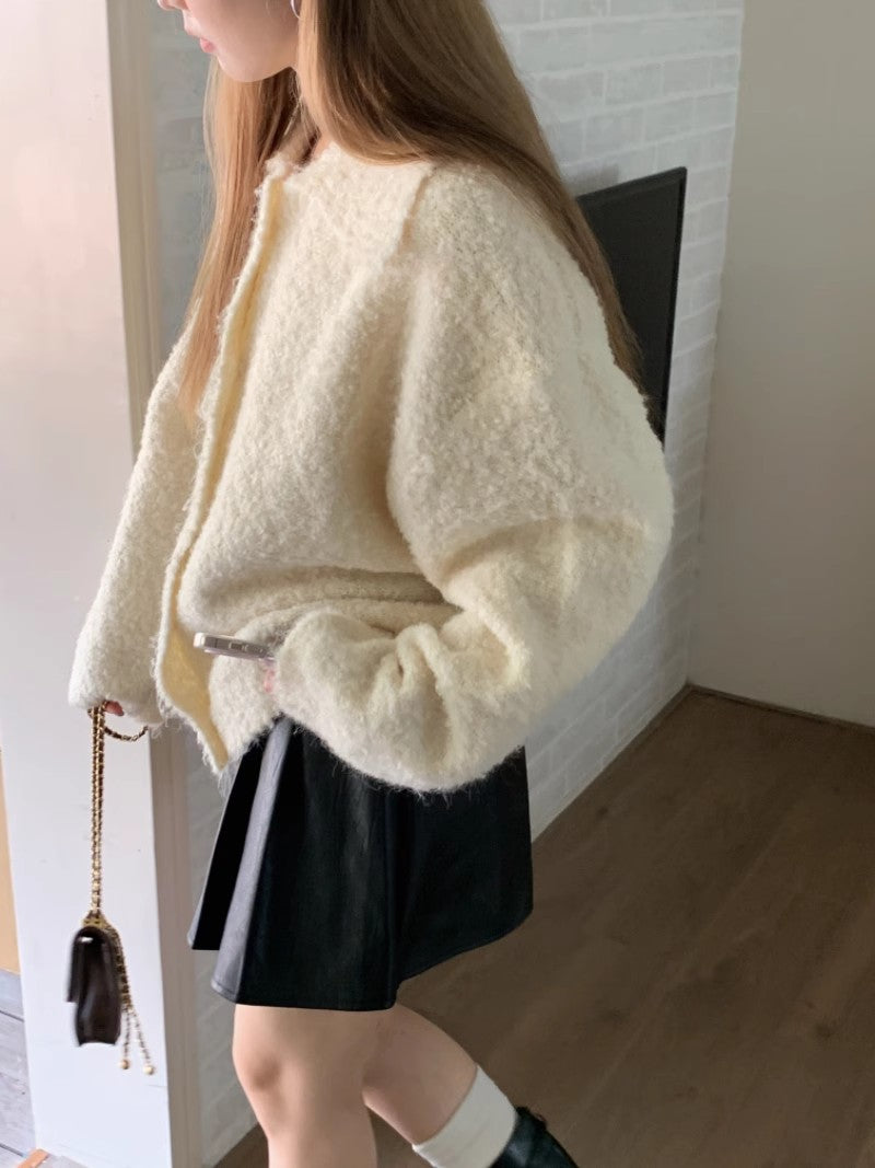 knitted cardigan simple short sweater jacket      S4730