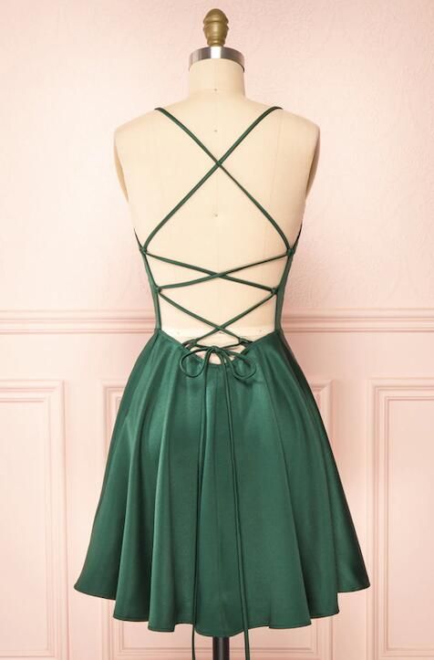 Elegantes Short Prom Dresses, Green Party Dresses       S2971