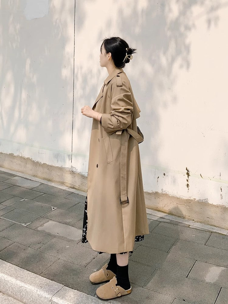 Khaki coat for women new style coat      S3427