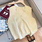 V-neck knitted vest women's new sweater vest jacket     S5021