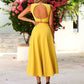 Two Piece Cocktail Dresses Elegant Vintage Dress Graduation Wedding Guest Ankle Length Jewel Neck Sleeveless Satin with Ruffles   S2664