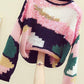 Cute Colorful Long Sleeve Sweater Round Neck Sequins Sweater    S4371