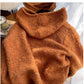 Mixed color dot hooded sweater jacket for women knitted cardigan   S4867