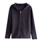 elegant knitted sweater solid color sweater jacket    S4709