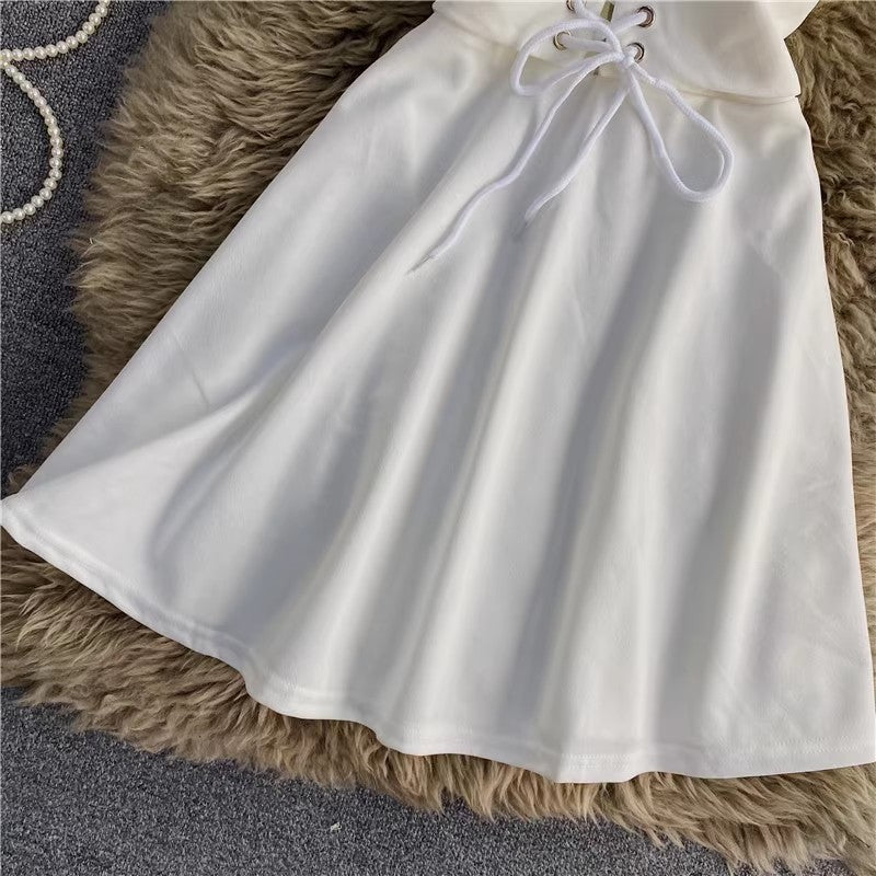 new style tube top dress women's sexy suspender skirt A-line skirt dress     S4341