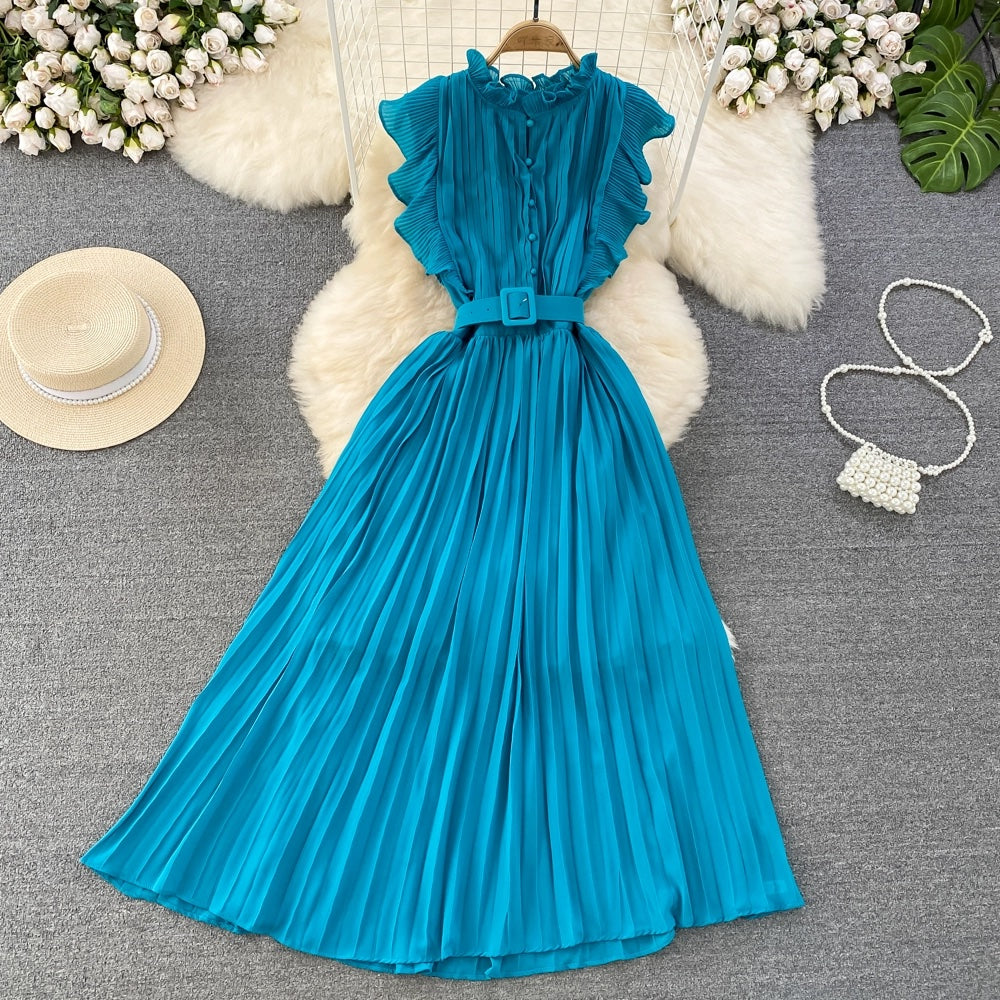 A-line Chiffon Long Fashion Dress        S4407