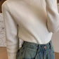 Solid color simple long-sleeved knitted sweater    S4686