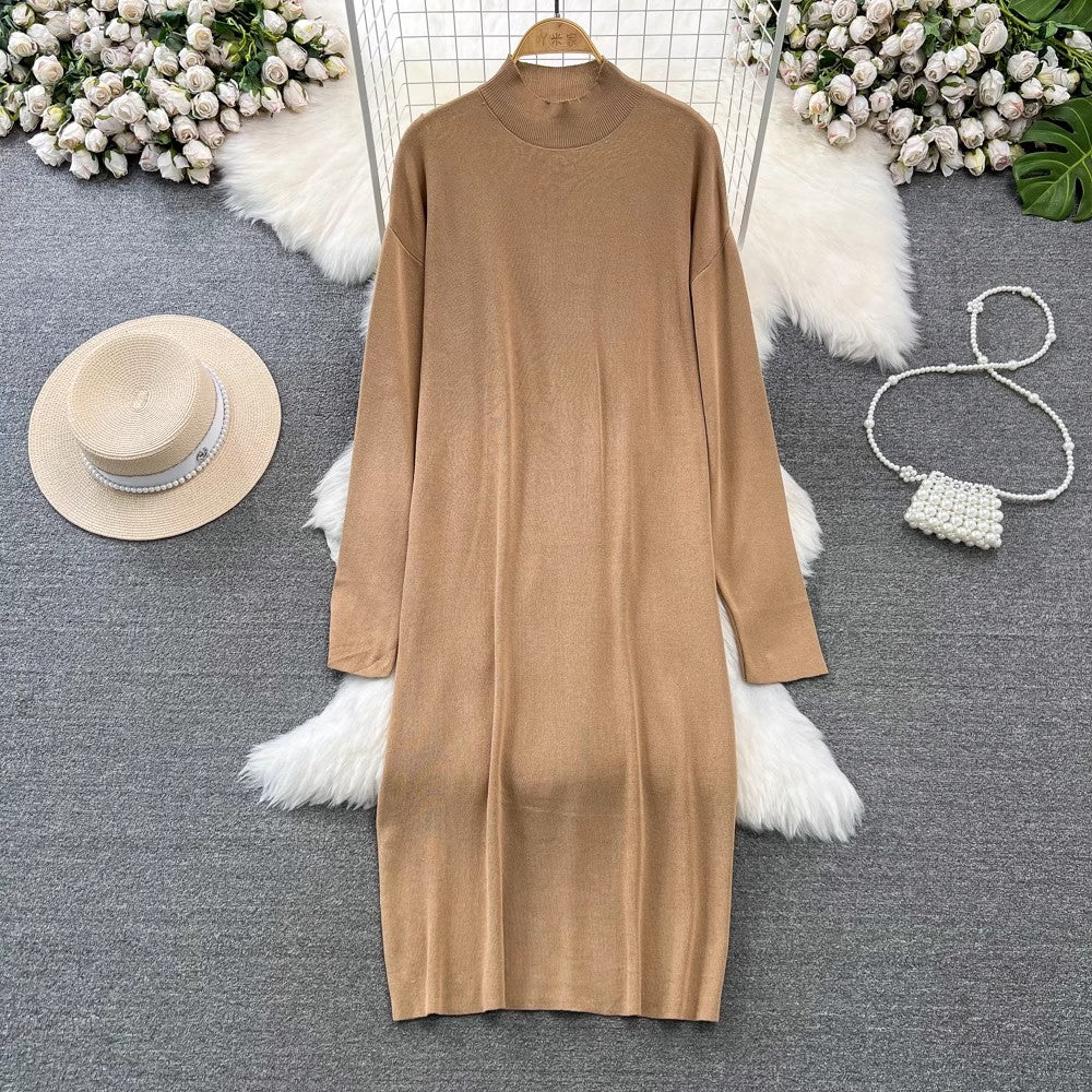 large shawl women's knitted cardigan coat two-piece a-line dress      S4216