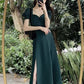 red dress for women new style puff sleeve slit long skirt    S3465