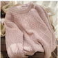 Round Neck Sweater Women's Top Trendy      S4826