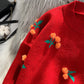 Sweet Cherry Sweater Long Sleeve Sweater       S4367